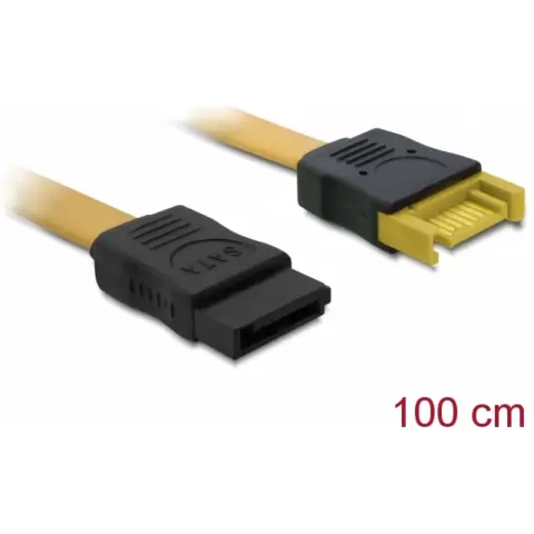 DELOCK SATA Hosszabbító Sárga 1m 82666