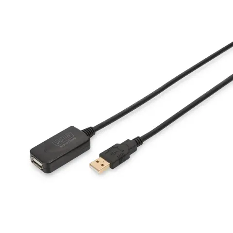 DIGITUS USB Hosszabbító Fekete 5m DA-70130-4