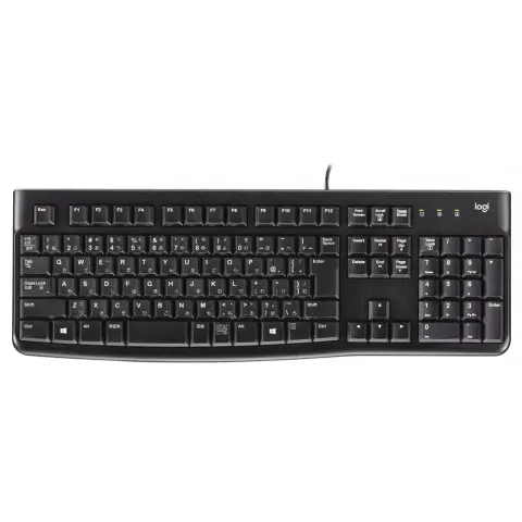 LOGITECH K120 ergonómikus pc billentyűzet USB Magyar kiosztás - fekete