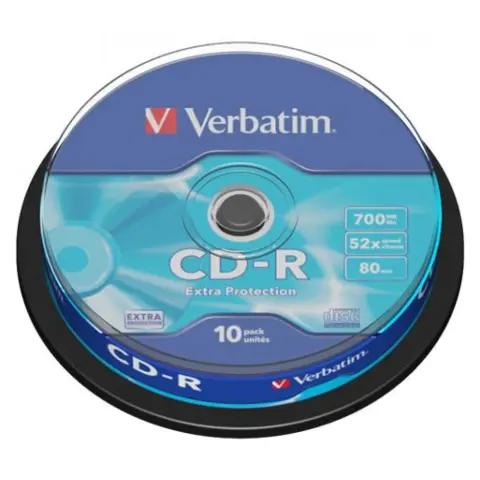VERBATIM CD-R 52x 10kom cilindričan