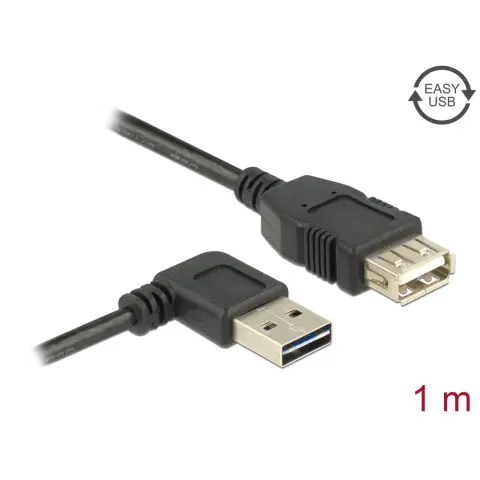 DELOCK USB Összekötő Fekete 1m 83551