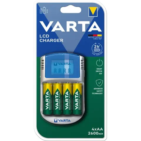 VARTA LCD töltő + 4x2600mAh AA