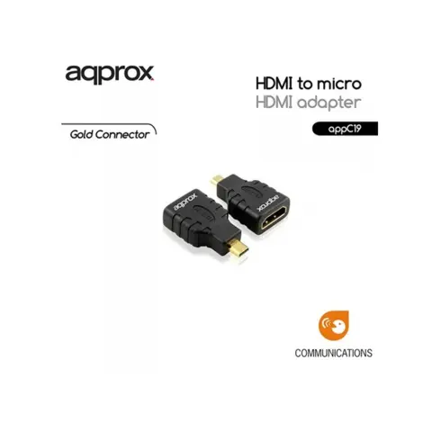 APPROX HDMI Micro HDMI Átalakító Fekete 5cm APPC19