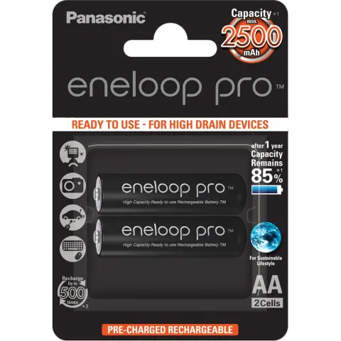 PANASONIC Eneloop PRO ceruza akkumulátor (AA) 2500mAh 2db