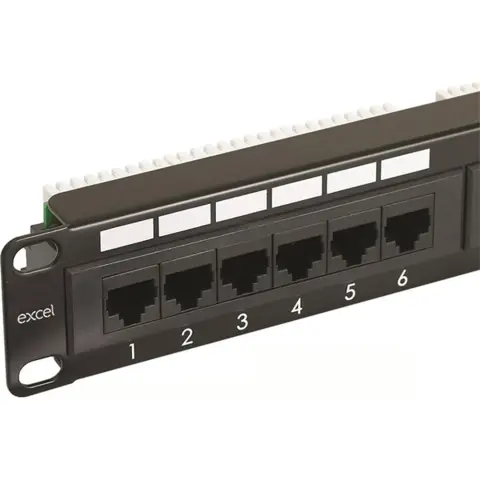 EXCEL 100-304 Category 6 Unscreened Patch Panel 24 port 1U
