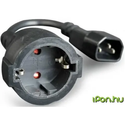 230V IEC Átalakító Fekete 15cm ---