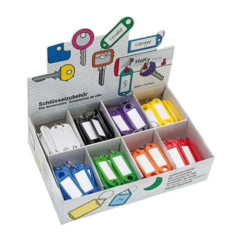WEDO Kulcscímke display 200 buc cu un breloc 8 diferit în culoarea