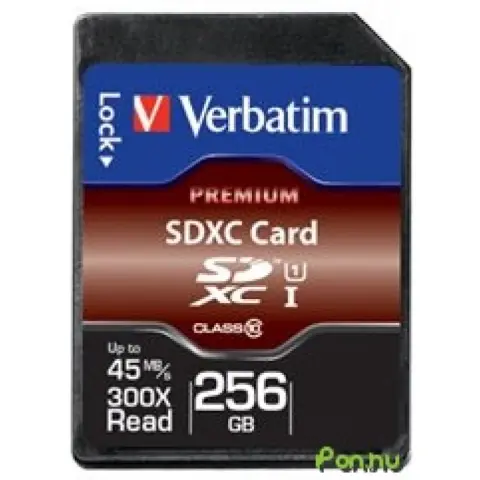 VERBATIM Premium 256GB SDXC 45 MB/s 44026
