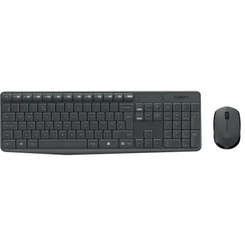 LOGITECH MK235 Wireless Combo Matricázott ungarisch schwarz