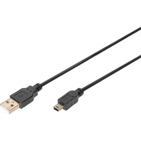 DIGITUS USB Mini USB Átalakító Fekete 1m AK-300130-010-S