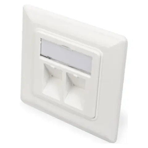 DIGITUS Professional Leerdose für Keystone Module Rahmen 80x80 mm + Zentralplatte 50x50 mm