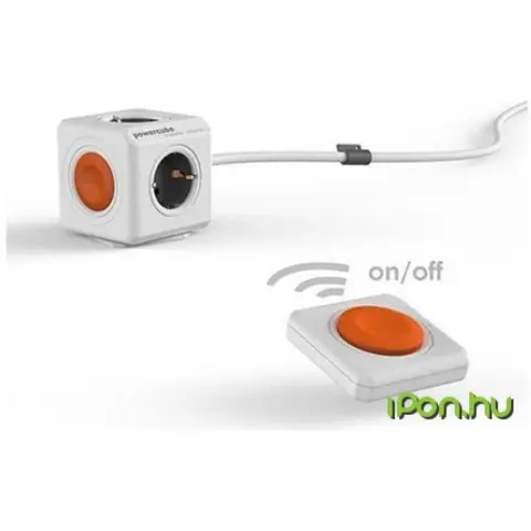 ALLOCACOC PowerCube 4 priză splitter Remote Set 1.5m alb-gri