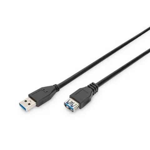 DIGITUS USB 3.0 Hosszabbító Fekete 1.8m AK-300203-018-S