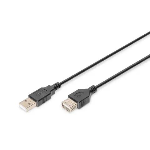 DIGITUS USB Hosszabbító Fekete 1.8m AK-300200-018-S