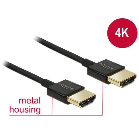 DELOCK HDMI Összekötő Fekete 1.5m 84772