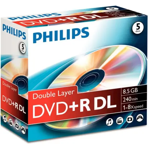PHILIPS DVD+R DL 8x 10db hengeres