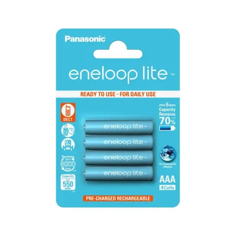PANASONIC Eneloop Lite mikro ceruza akkumulátor (AAA) 550mAh 4db