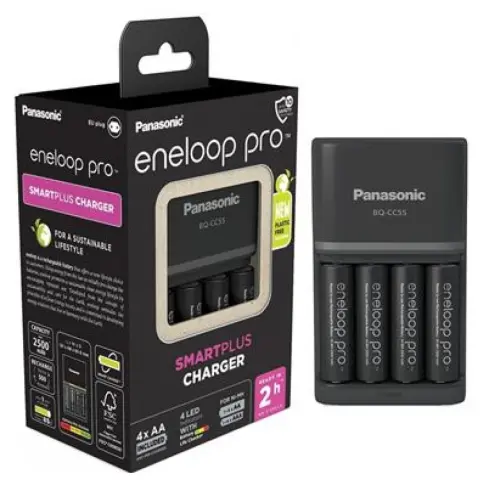 PANASONIC BQ-CC55 töltő + 4x2500 mAh AA