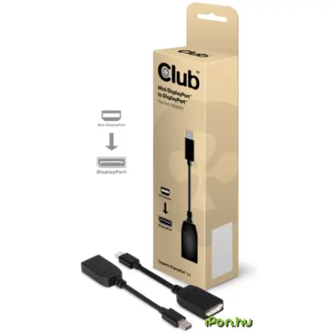 CLUB3D Mini DisplayPort transformator Crno 15cm CAC-1110