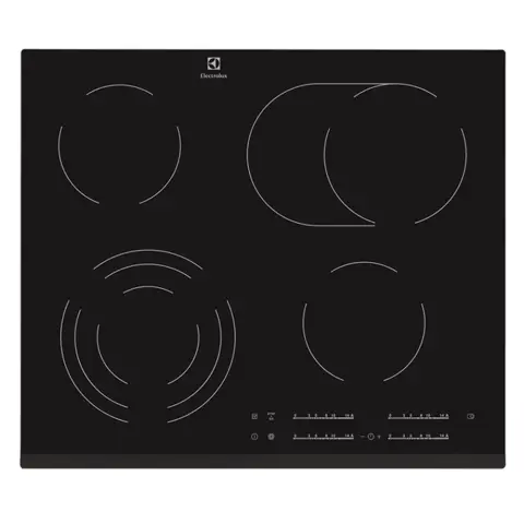 ELECTROLUX EHF6547FXK Hob electric 5 cooking zones 60 cm black