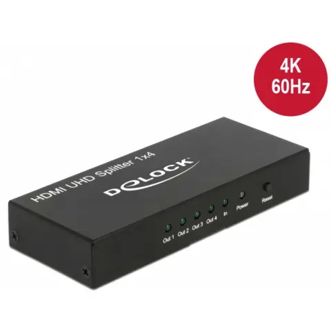 DELOCK HDMI Distribuitor Negru 12cm 18684