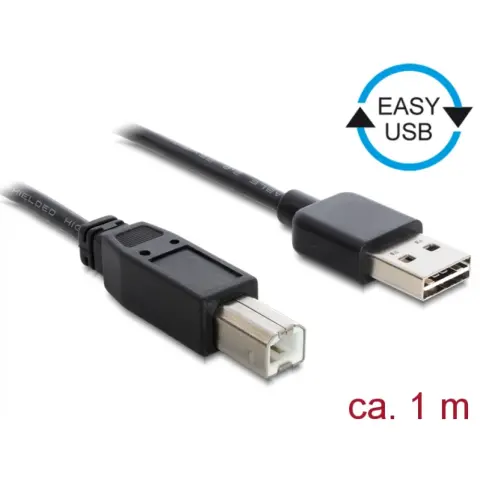 DELOCK USB Összekötő Fekete 1m 83358
