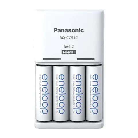 PANASONIC KKJ51MCC40E Eneloop Timer töltő + 1900mAh ceruza akkumulátor (AA) 4db