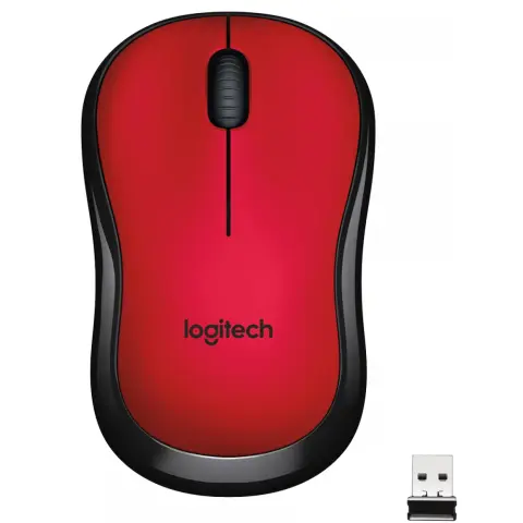 LOGITECH M220 Silent vezeték nélküli halk egér - piros