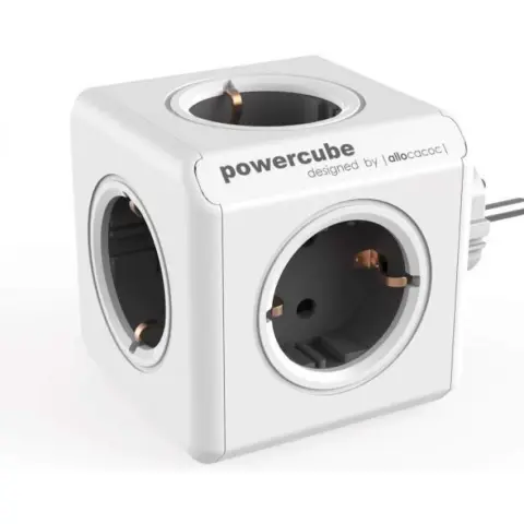 ALLOCACOC PowerCube 5 outlet mural distributor white-gray