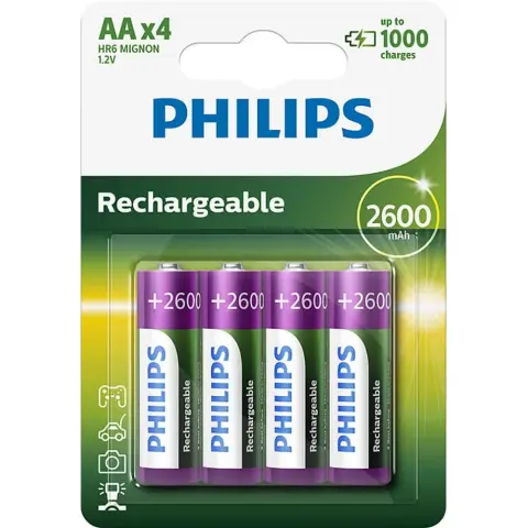 PHILIPS Rechargeable NiMH baterija AA (AA) 2600mAh 4 kom.