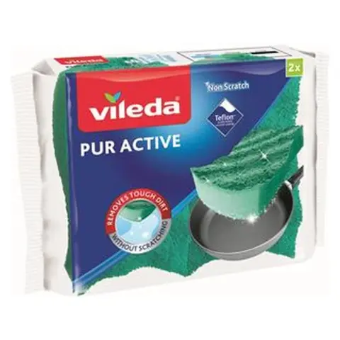 VILEDA Pure Active dishwashing sponge 2 pcs