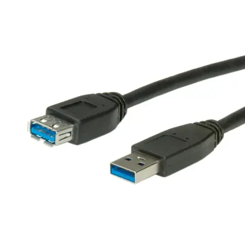 ROLINE USB 3.0 Hosszabbító Fekete 1.8m 11.02.8978-50