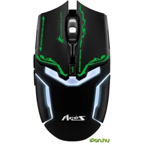 DRAGON WAR ELE-G10 Aries Blue Sensor Gamer egér fekete