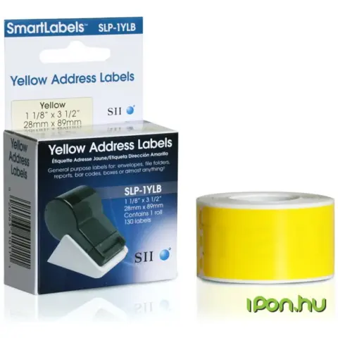 SEIKO SLP-1YLB YELLOW LABEL 28X89MM 130 LAB/ROLL 2 ROLL/BOX