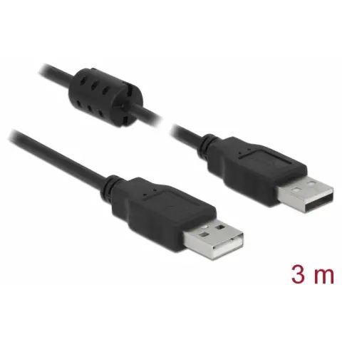 DELOCK USB Összekötő Fekete 3m 84892