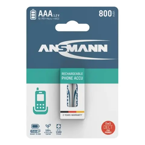 ANSMANN Mikro cerzua akku (AAA) 800mAh 2db 5035332