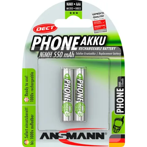 ANSMANN Phone mikro cerzua akku (AAA) 550mAh 2db