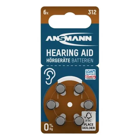 ANSMANN Hearing Aid 312 element 6kom