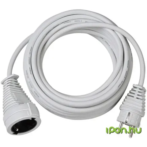 BRENNENSTUHL Quality extension cable of plastic 5m white H05VV-F 3G1.5