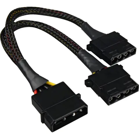 SHARKOON Molex Power Cable Black 15cm 4044951018925