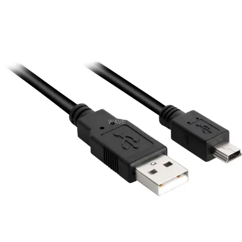 SHARKOON USB Mini USB Átalakító Fekete 50cm 4044951015559