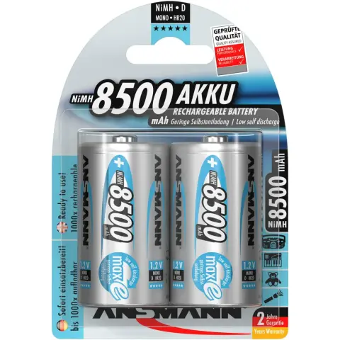 ANSMANN Góliát akku (D) 8500mAh 2db