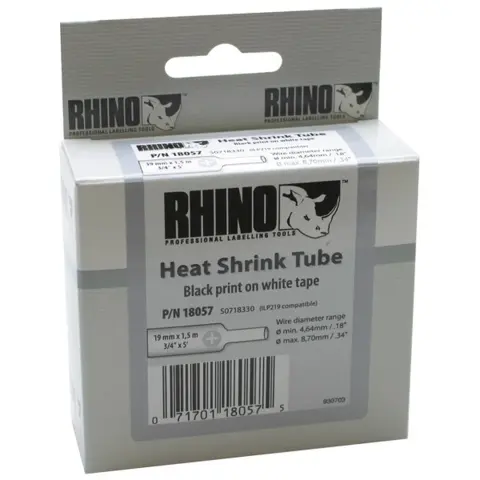 DYMO 18057 Heat shrink tube 19mm 4.64-8.70 white