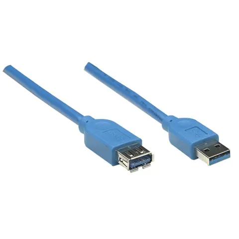 MANHATTAN USB 3.0 Hosszabbító Kék 1.8m 322379