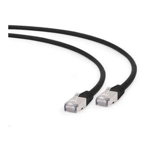 GEMBIRD UTP Conector Negru 25cm PP6A-LSZHCU-BK-0.25M