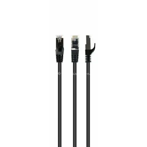 GEMBIRD UTP CAT6A Összekötő Fekete 50cm PP6A-LSZHCU-BK-0.5M