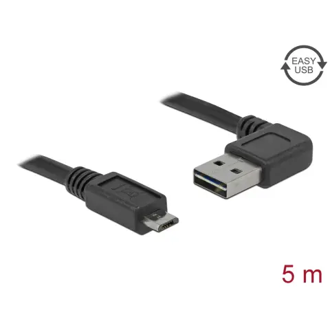 DELOCK USB Micro USB Átalakító Fekete 5m 83385
