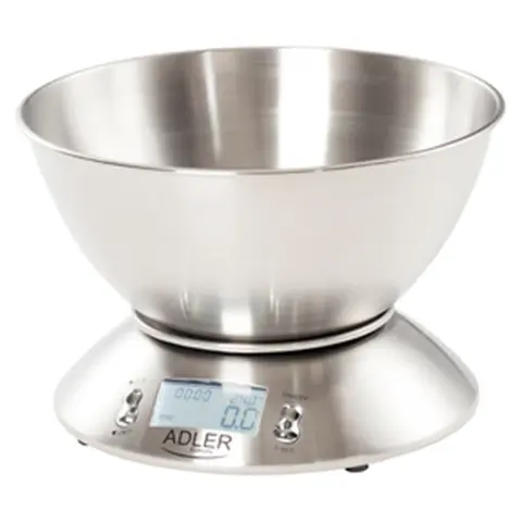 ADLER AD 3134 digitális tálas konyhamérleg 5 kg méréshatár inox