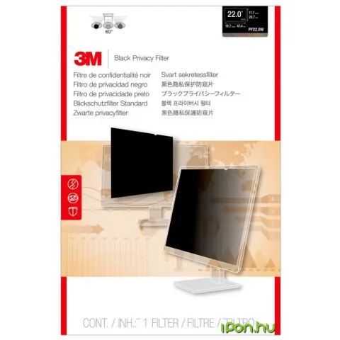 3M PF22.0W Privacy Filter for Widescreen Desktop LCD Monitor 22.0" v2