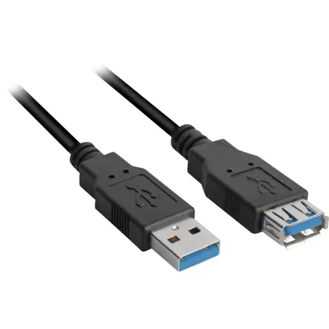 SHARKOON USB 3.0 Hosszabbító Fekete 3m 4044951015696